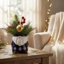  Navy Gnome Ceramic Pot