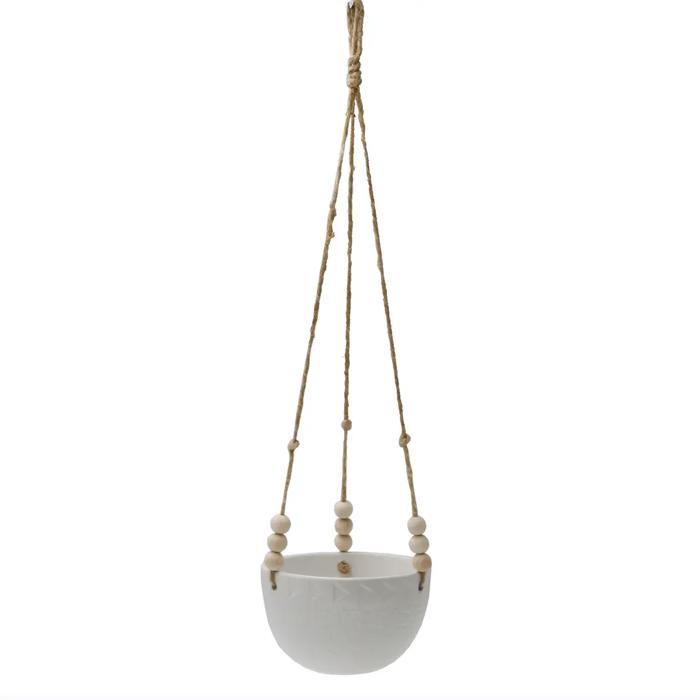 5.4" Caveman Ceramic Hanging Pot