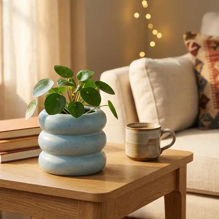 Ceramic Ribbed Planter