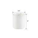  4"H Ceramic Scalloped Edge Pot 