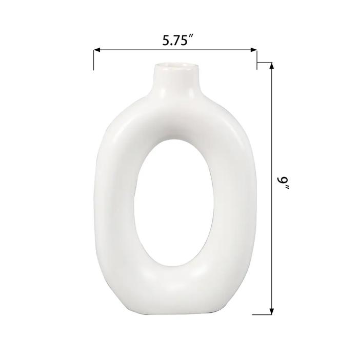 8" Circular Ceramic Vase