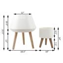  Set of 2 18" & 10" Dumpling Fiberglass Pots