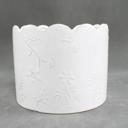  Set of 3 Scallop Wild Flower Ceramic Pots