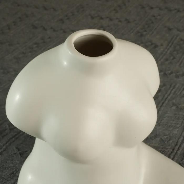 7.3"H Yoga Lady Ceramic Vase