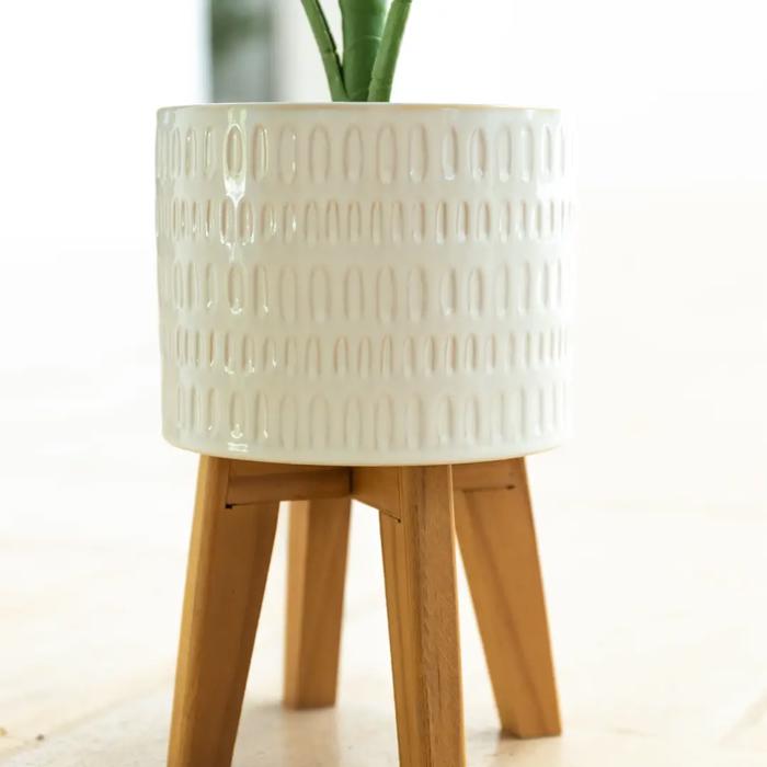 32" Split-leaf in 8" Raindrop Planter