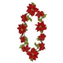 Red Gold 10 FT Artificial Faux Poinsettia Garland