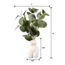  14"H Silver Dollar in 5.5"H Ceramic Vase