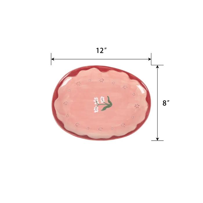 Lily of the Valley Large Ceramic Tray