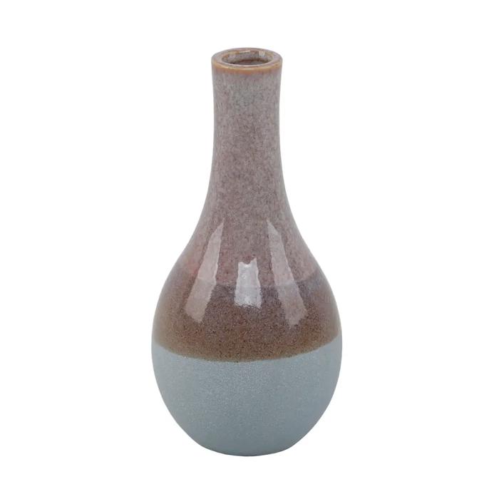 9" Ceramic Two-Tone Vase