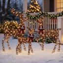  3-Piece Large Lighted Christmas Deer Family Set