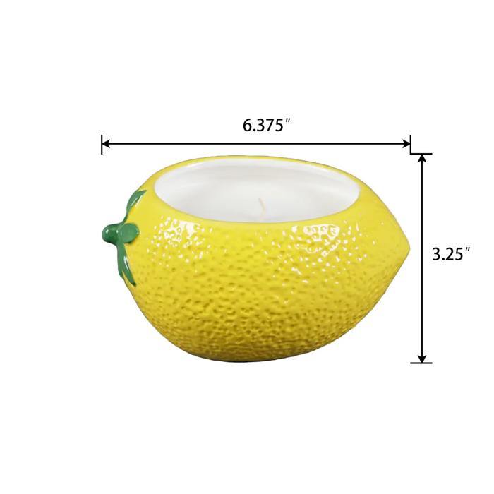 Shaped Ceramic Candle - Lemon
