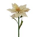 Gold Gold 12" Artificial Faux Poinsettia with Stem