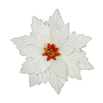 22" Artificial Faux Poinsettia with Suction Cup