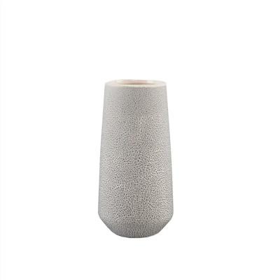 8"H Leather Finish Ceramic Vase