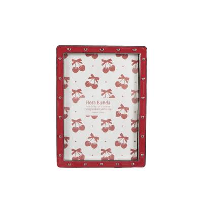 5x7 Red Zinc Alloy Frame