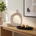  8.5" Modern Open Oval Ceramic Vase