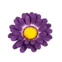 Purple Yellow 10" Artificial Faux Daisy with Suction Cup
