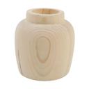  4.75"H Wooden Vase