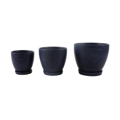 Set of 3 Hamburg Planters w/ Saucer 
