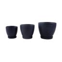  Set of 3 Hamburg Planters w/ Saucer 