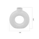  8" Circular Donut Ceramic Vase 8"x2.25"x8"