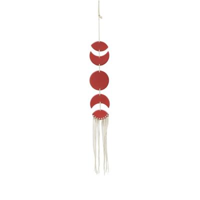 Red Moon Phase Wind Chime 