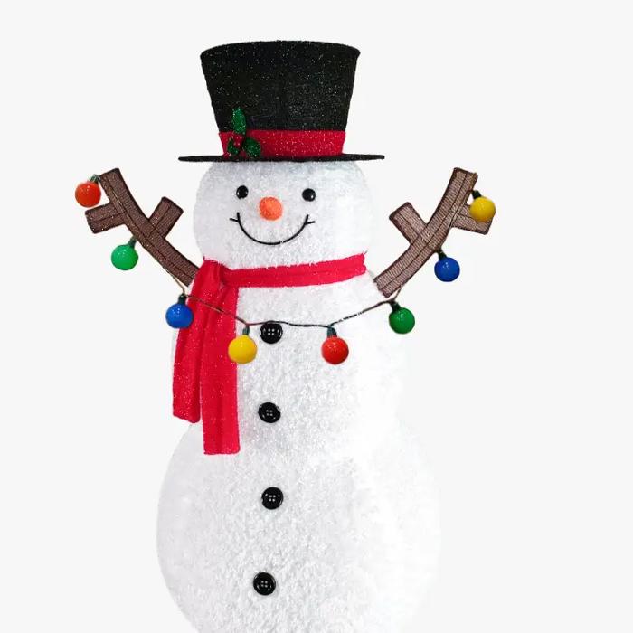 3ft Lighted Pop-Up Snowman