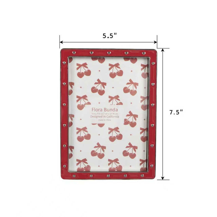 5x7 Red Zinc Alloy Frame