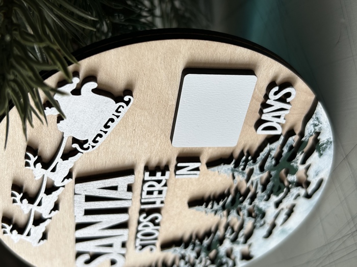 Santa Stops Here Dry Erase Countdown