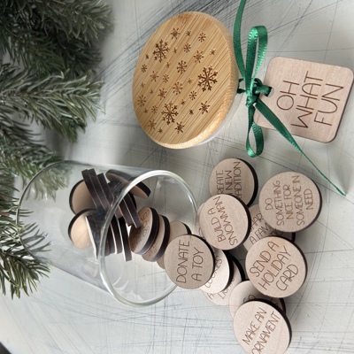 Holiday Family Fun - Winter Activity Token Jar