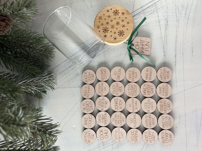 Holiday Family Fun - Winter Activity Token Jar