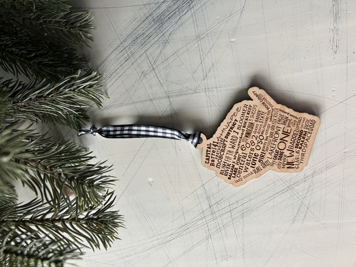 Wisconsin Breweries Maple Ornament