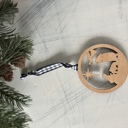 Natural Minimalist Nativity Wood Cutout Ornament