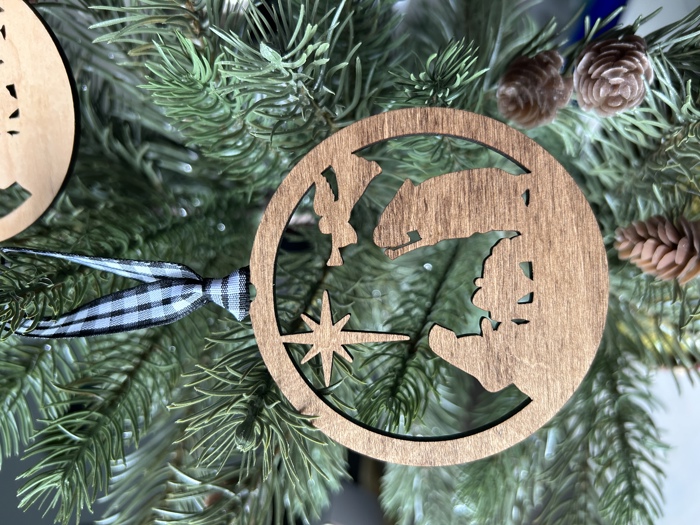 Minimalist Nativity Wood Cutout Ornament
