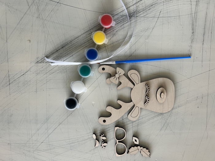 Build Your Own Reindeer Ornament - Craft Paint Kit