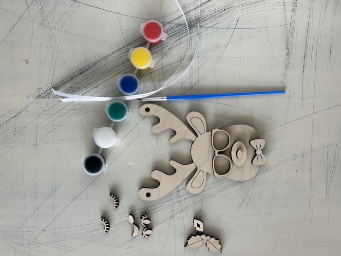 Build Your Own Reindeer Ornament - Craft Paint Kit