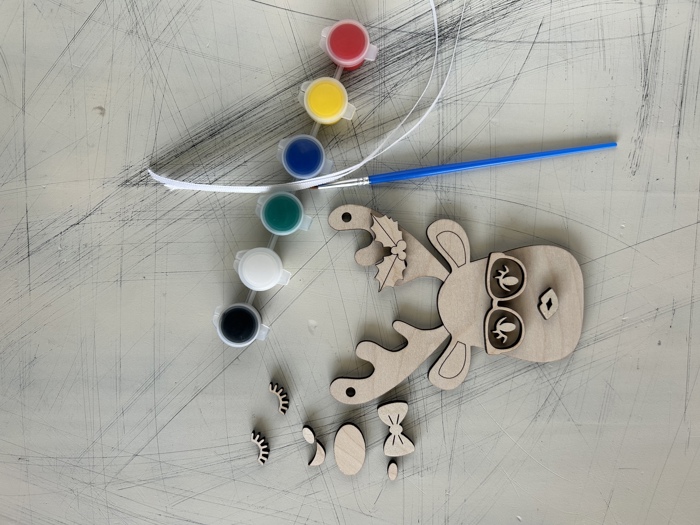 Build Your Own Reindeer Ornament - Craft Paint Kit