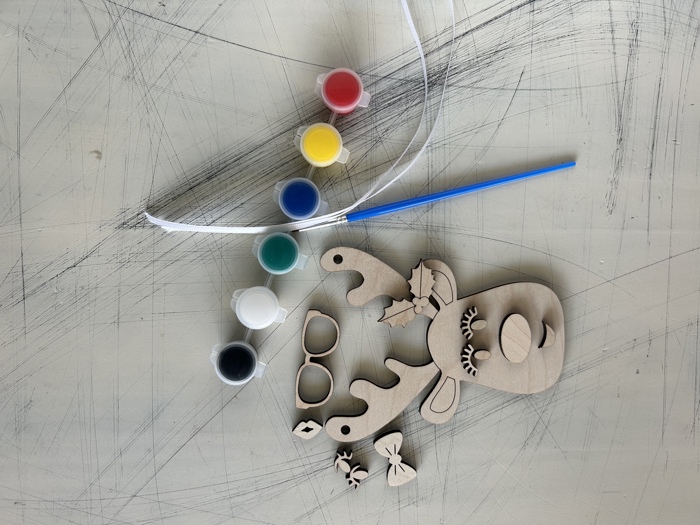 Build Your Own Reindeer Ornament - Craft Paint Kit