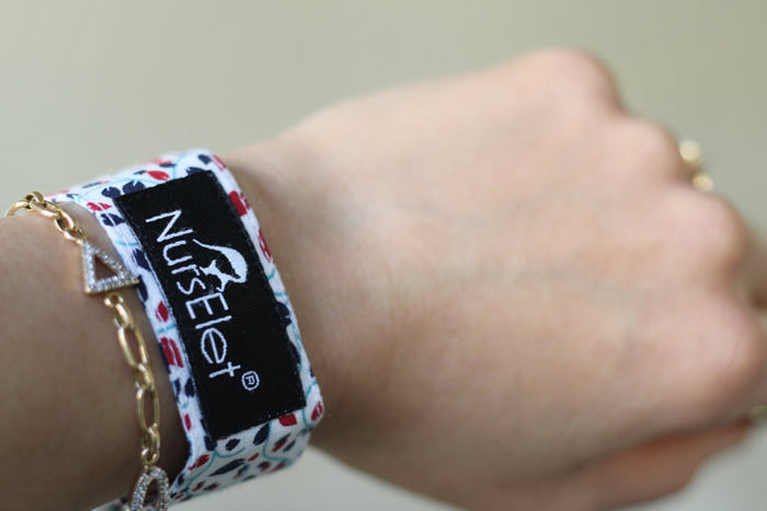 NursElet - Nursing Bracelet, Hands-Free Shirt Holder Becomes Your Breastfeeding Reminder Bracelet - TWO NursElets