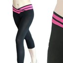 Hot Pink L-XL High Waisted Women's Capri Yoga Pants | 6 Colors