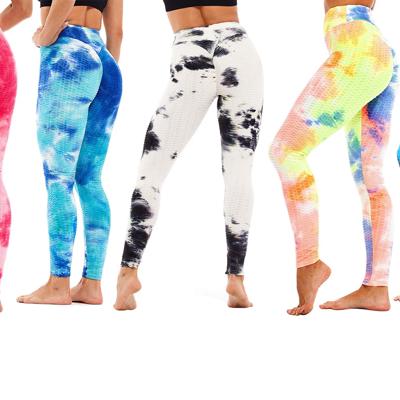Women's High-Waisted Tie-Dye Leggings with Tummy Control and Butt-Lifting Design for Workouts & Yoga