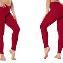 Red Small Women's High-Waisted Tie-Dye Leggings with Tummy Control and Butt-Lifting Design for Workouts & Yoga