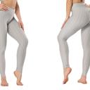 Light Gray Small Women's High-Waisted Tie-Dye Leggings with Tummy Control and Butt-Lifting Design for Workouts & Yoga