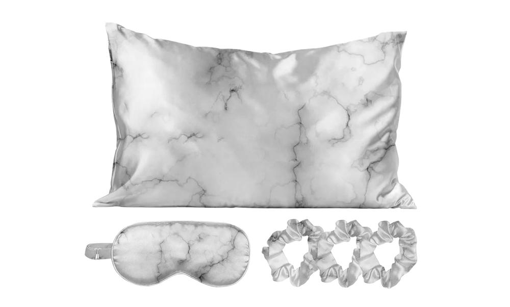 Silky Satin Cozy Comfortable Blush Sleep Set for Restful Sleep and Radiant Skin.