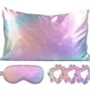 Unicorn Dreams Silky Satin Cozy Comfortable Blush Sleep Set for Restful Sleep and Radiant Skin.