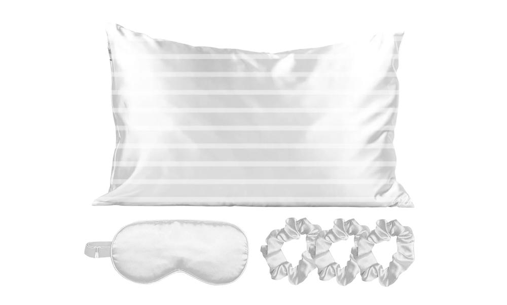 Silky Satin Cozy Comfortable Blush Sleep Set for Restful Sleep and Radiant Skin.