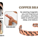 Silver Adjustable Twisted Design Copper Magnetic Therapy Bracelet Bangle for Men and Women