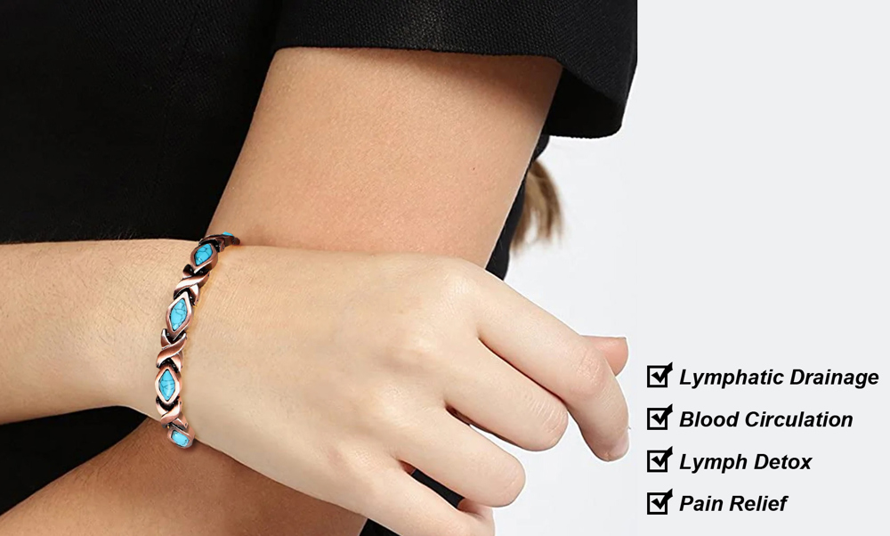 Copper Bracelet for Men and Women with Magnetic Energy Therapy for Pain Relief