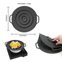 Black Anti-Boil Over Lid for Pots and Pans