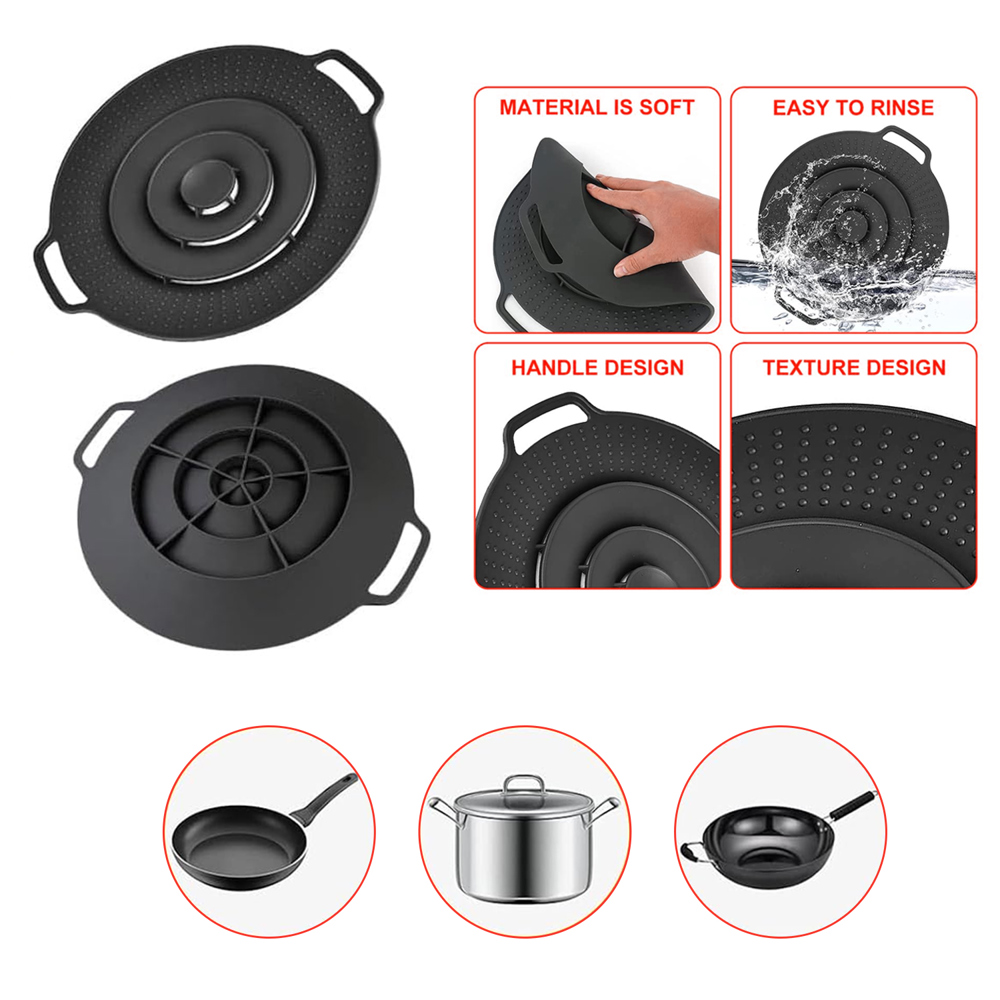 Anti-Boil Over Lid for Pots and Pans